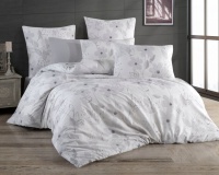 Krep povleen na zip - Romance grey